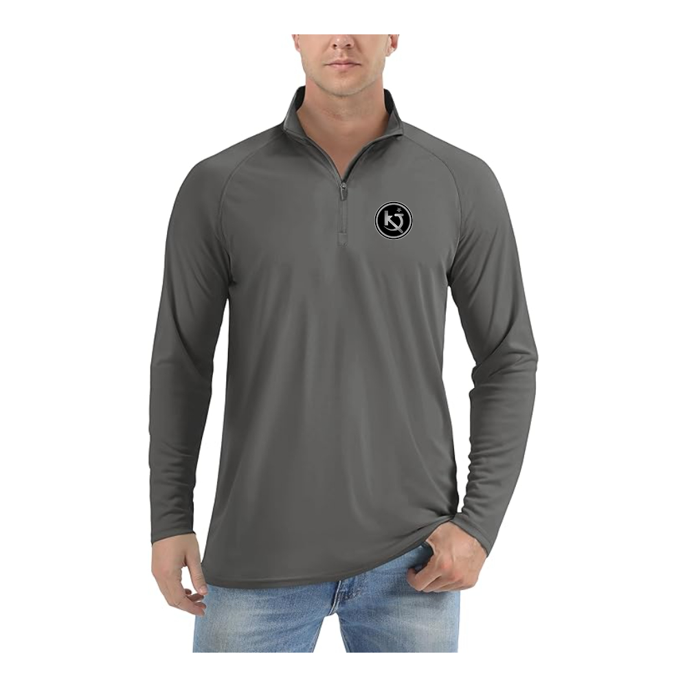 Men's Killing Joke Logo Lightweight Quarter-Zip Athletic Shirt Long Sleeve Performance Wear