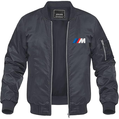 BMW M Logo Lightweight Bomber Jacket Windbreaker Softshell Varsity Jacket Coat (Copy)