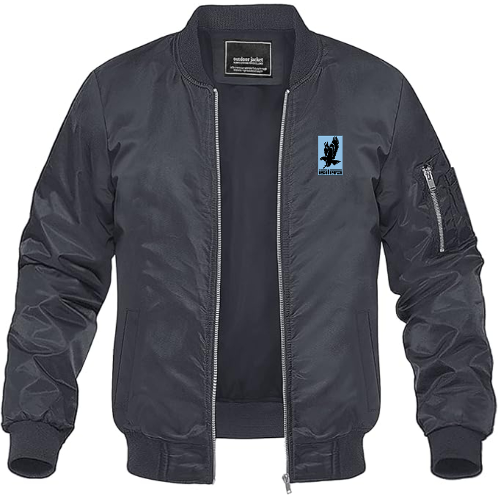 Men's Isdera Logo Lightweight Bomber Jacket Windbreaker Softshell Varsity Jacket Coat