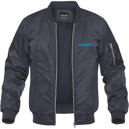 Men's Carters Logo Lightweight Bomber Jacket Windbreaker Softshell Varsity Jacket Coat