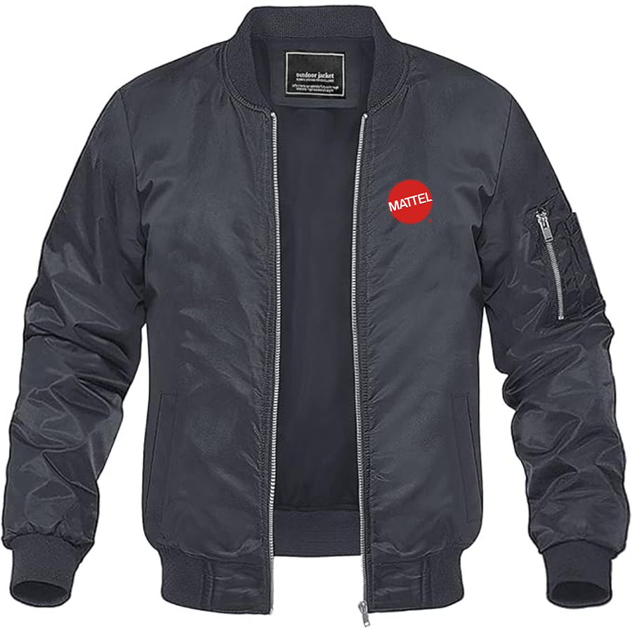 Men's  Mattel  Logo Lightweight Bomber Jacket Windbreaker Softshell Varsity Jacket Coat