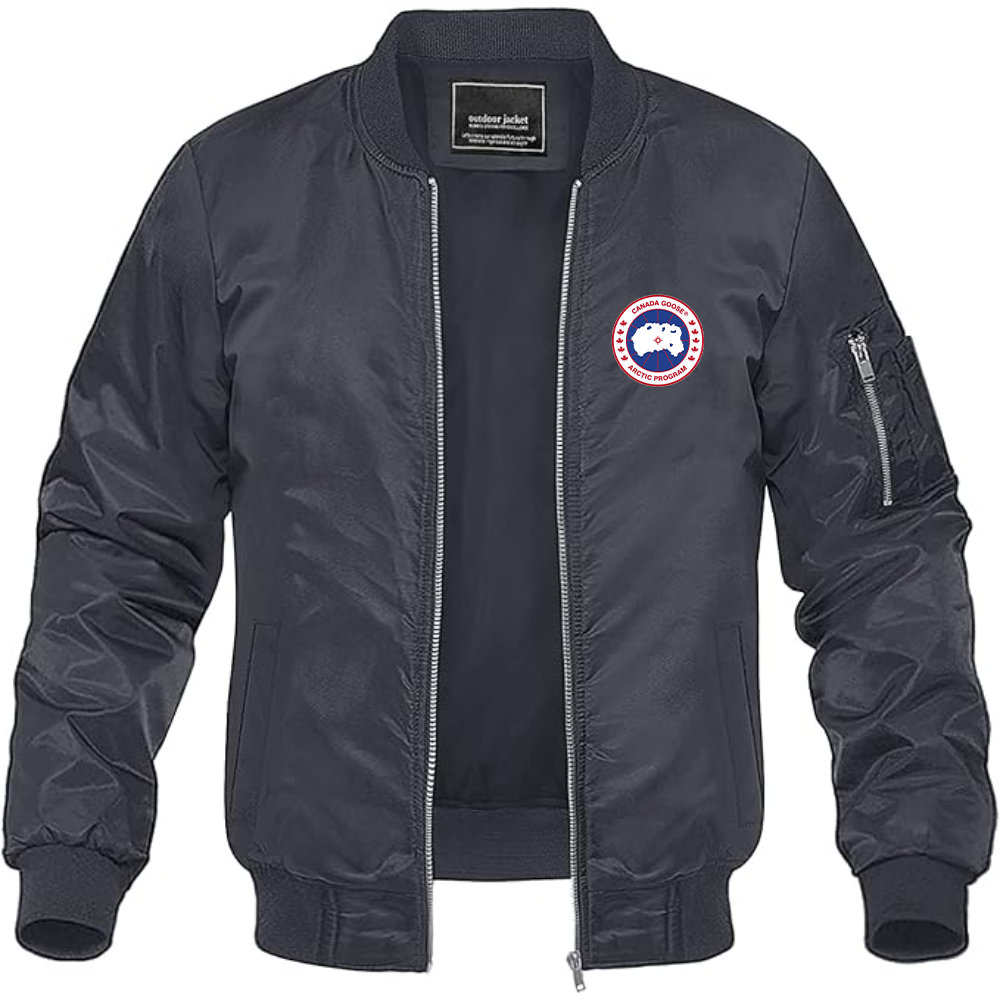 Men's Canada Goose Logo Lightweight Bomber Jacket Windbreaker Softshell Varsity Jacket Coat