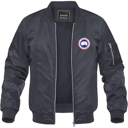 Men's Canada Goose Logo Lightweight Bomber Jacket Windbreaker Softshell Varsity Jacket Coat