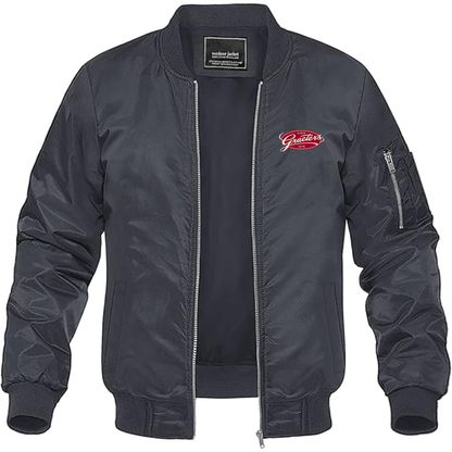 Men's  Graeters Logo Lightweight Bomber Jacket Windbreaker Softshell Varsity Jacket Coat