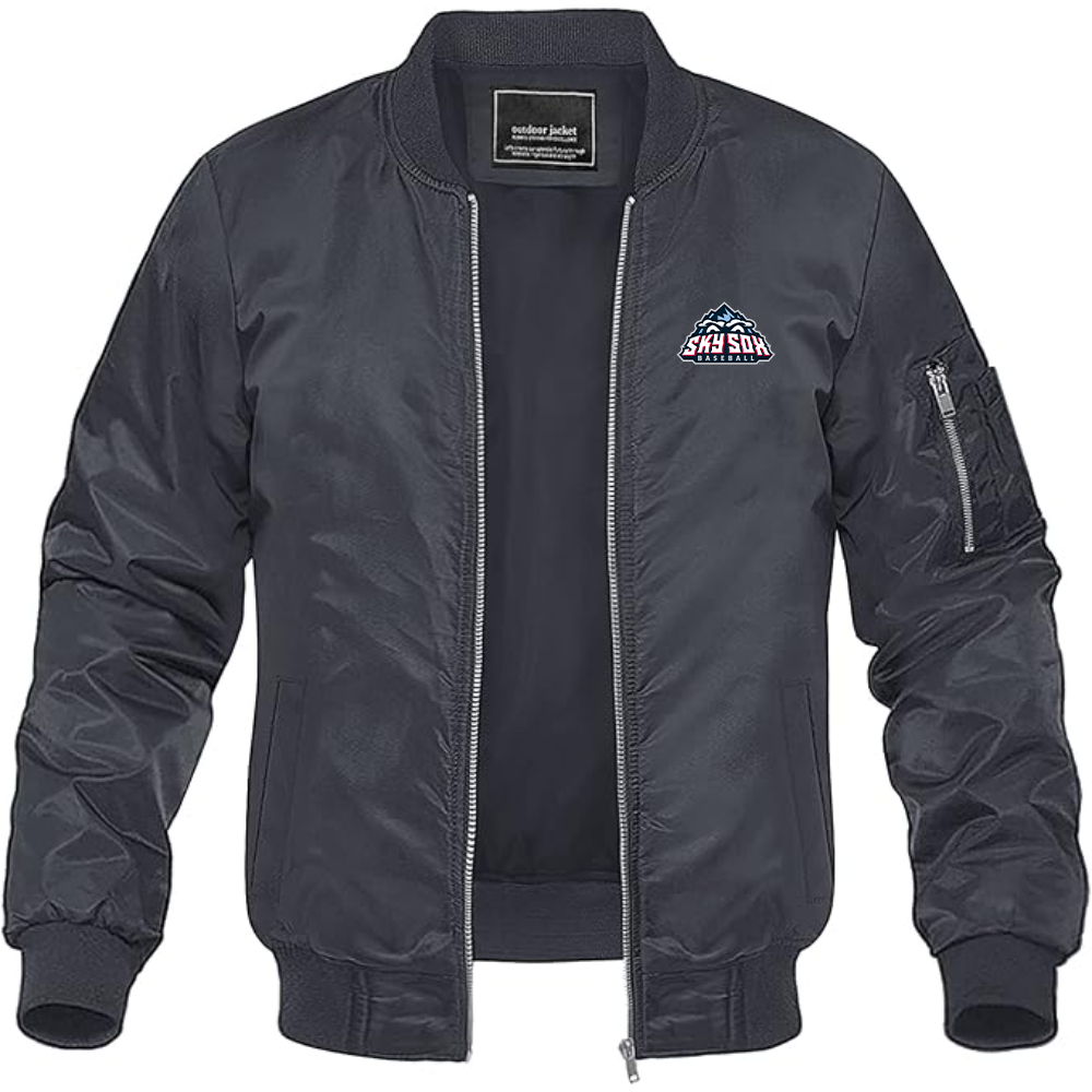 Men's Colorado Springs Sky Sox  Logo Lightweight Bomber Jacket Windbreaker Softshell Varsity Jacket Coat