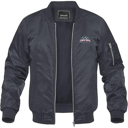 Men's Colorado Springs Sky Sox  Logo Lightweight Bomber Jacket Windbreaker Softshell Varsity Jacket Coat