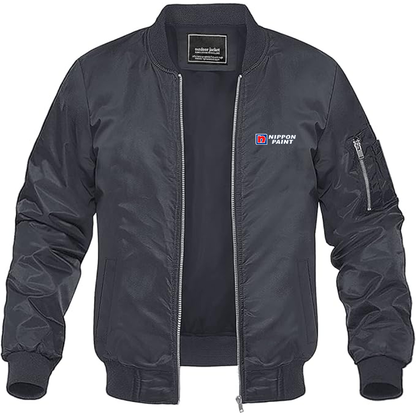 Men's Nippon Paint Logo Lightweight Bomber Jacket Windbreaker Softshell Varsity Jacket Coat