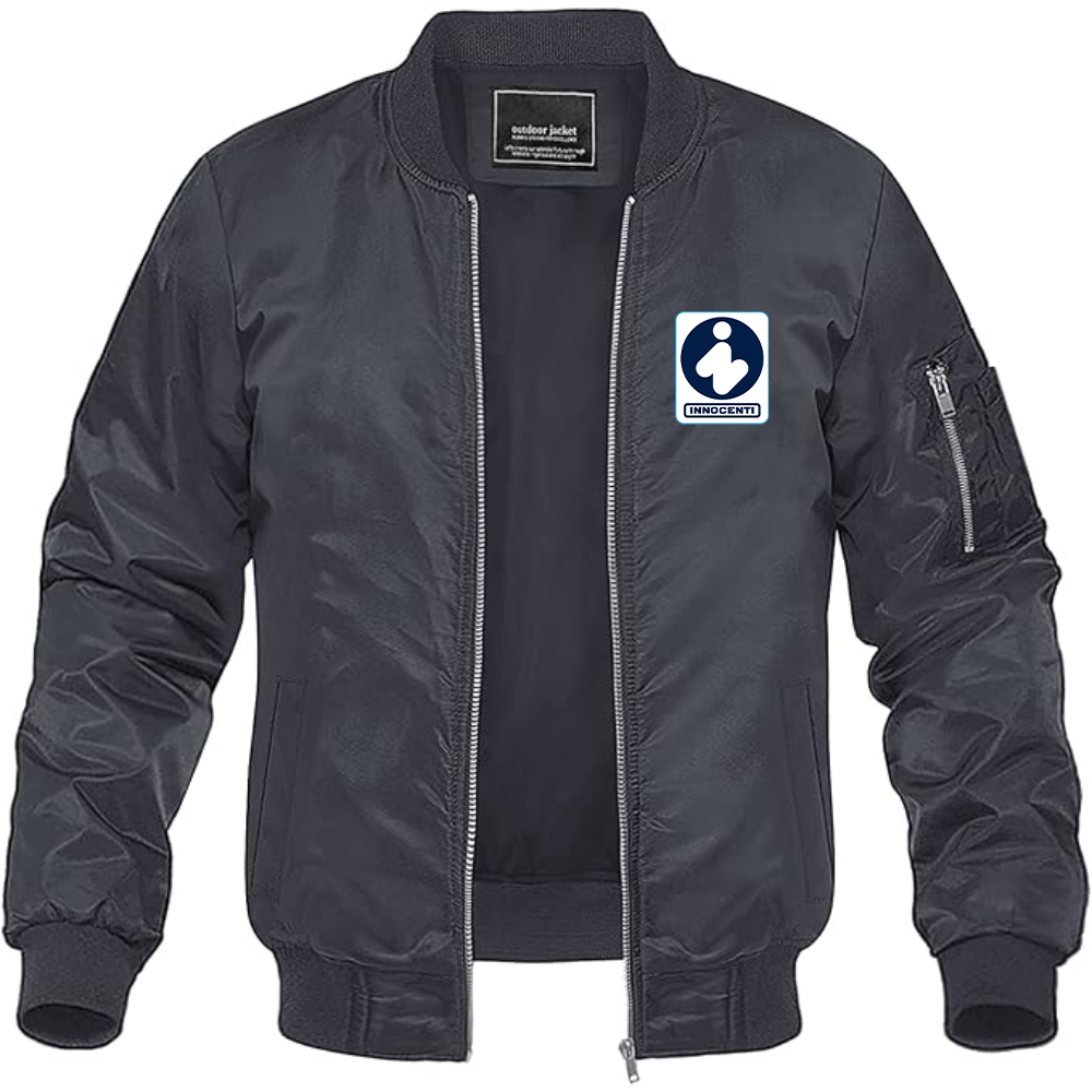 Men's Innocenti Logo Lightweight Bomber Jacket Windbreaker Softshell Varsity Jacket Coat
