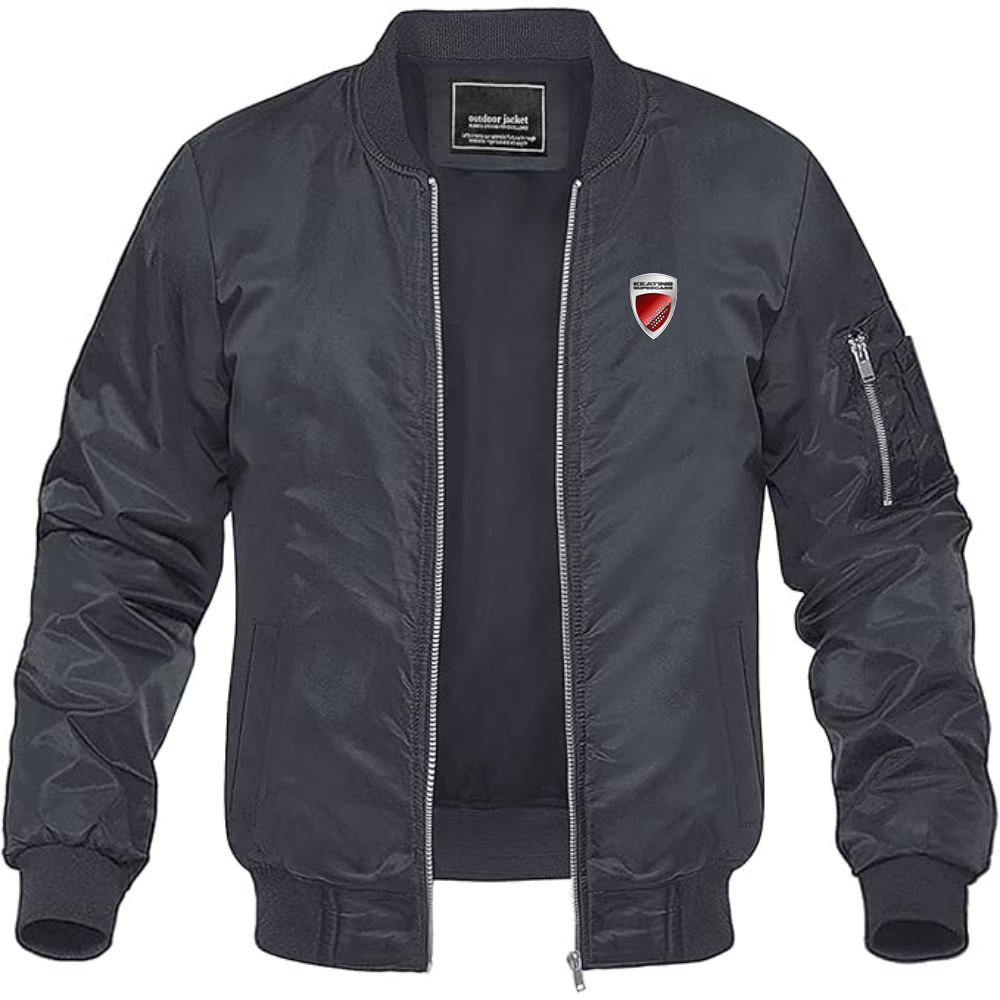 Men's  Keating-Supercars Logo Lightweight Bomber Jacket Windbreaker Softshell Varsity Jacket Coat