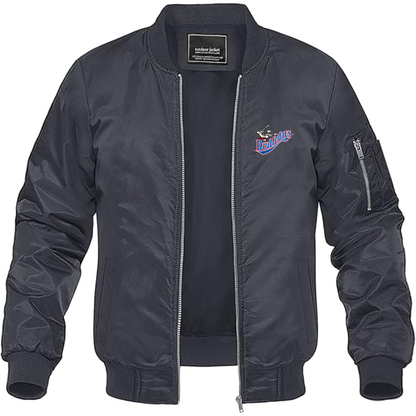 Men's Auburn Doubledays Logo Lightweight Bomber Jacket Windbreaker Softshell Varsity Jacket Coat