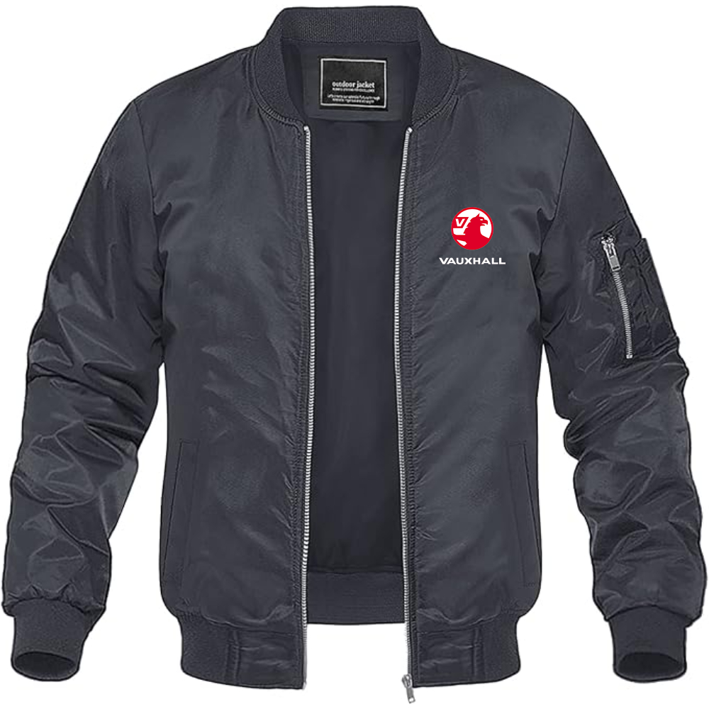 Men's Vauxhall Logo Lightweight Bomber Jacket Windbreaker Softshell Varsity Jacket Coat