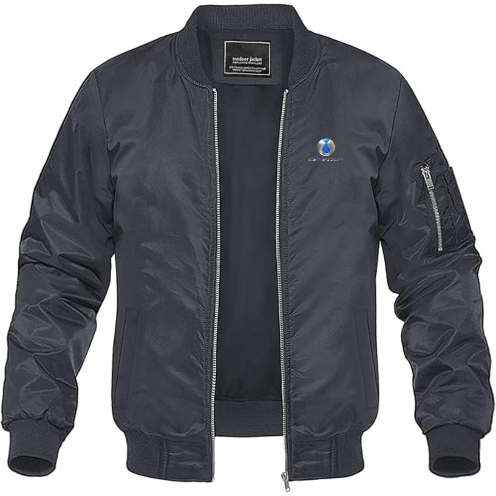 Men's Denza Logo Lightweight Bomber Jacket Windbreaker Softshell Varsity Jacket Coat