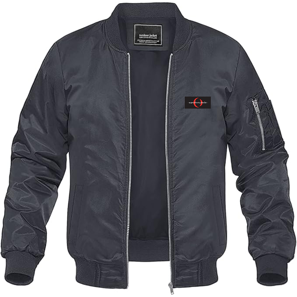 Men's A Perfect Circle Logo Lightweight Bomber Jacket Windbreaker Softshell Varsity Jacket Coat