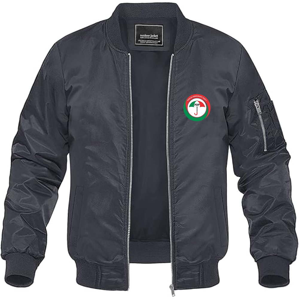Men's   PDP  Logo  Lightweight Bomber Jacket Windbreaker Softshell Varsity Jacket Coat