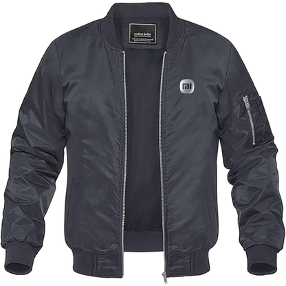 Men's Xiaomi SU7 Logo Lightweight Bomber Jacket Windbreaker Softshell Varsity Jacket Coat