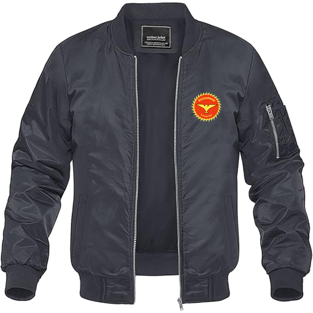 Men's Bizzarrini Logo Lightweight Bomber Jacket Windbreaker Softshell Varsity Jacket Coat