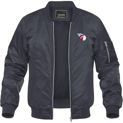 Men's Cleveland Guardians  Logo Lightweight Bomber Jacket Windbreaker Softshell Varsity Jacket Coat