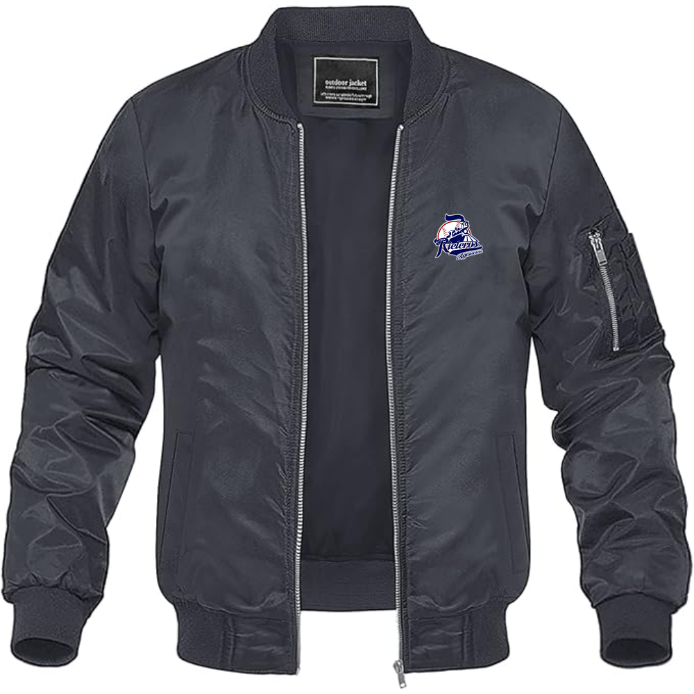 Men's Aguascalientes Rieleros Logo Lightweight Bomber Jacket Windbreaker Softshell Varsity Jacket Coat