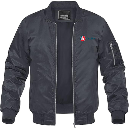 Men's Caltex Gas Station Lightweight Bomber Jacket Windbreaker Softshell Varsity Jacket Coat
