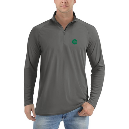 Men's Whole Foods Market Lightweight Quarter-Zip Athletic Shirt Long Sleeve Performance Wear