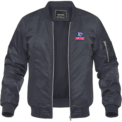 Men's  Belmont Bruins  Lightweight Bomber Jacket Windbreaker Softshell Varsity Jacket Coat