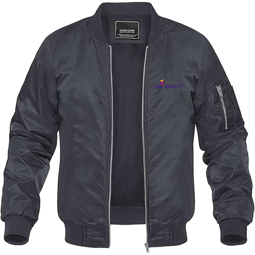 Men's KG Mobility Logo Lightweight Bomber Jacket Windbreaker Softshell Varsity Jacket Coat