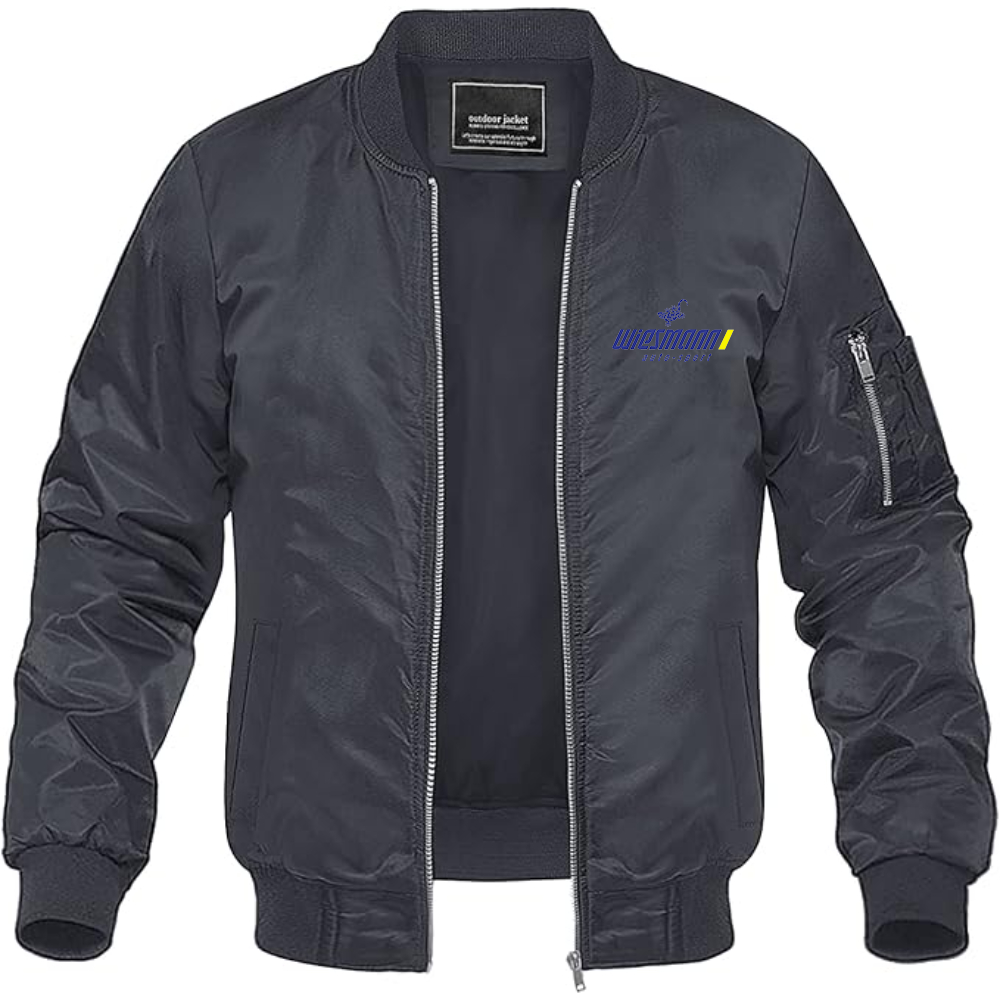 Men's Wiesmann Logo Lightweight Bomber Jacket Windbreaker Softshell Varsity Jacket Coat
