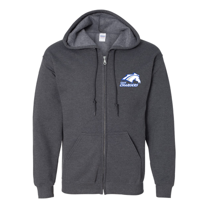 Men's Alabama Huntsville Chargers  Gildan  Heavy Blend Full Zip Hooded Sweatshirt