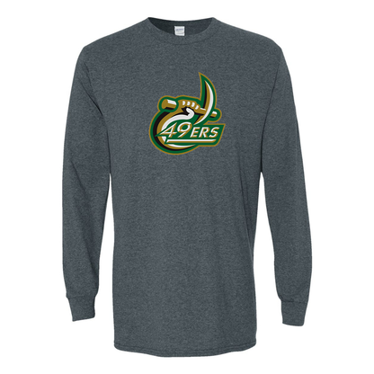 Men's Charlotte 49ers Gildan Heavy Cotton Long Sleeve T-Shirt