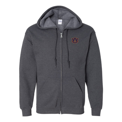 Men's  Auburn Tigers  Gildan  Heavy Blend Full Zip Hooded Sweatshirt