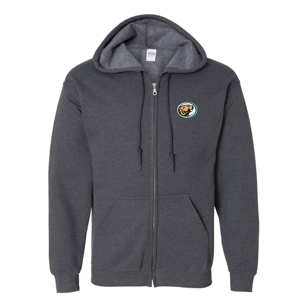 Men's  Bemidji State Beavers Gildan  Heavy Blend Full Zip Hooded Sweatshirt