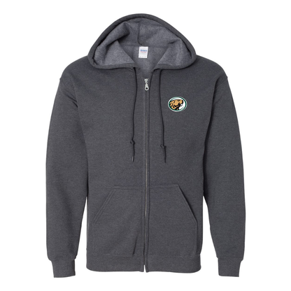 Men's  Bemidji State Beavers Gildan  Heavy Blend Full Zip Hooded Sweatshirt