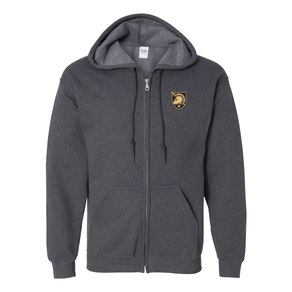 Men's  Army Black Knights  Gildan  Heavy Blend Full Zip Hooded Sweatshirt