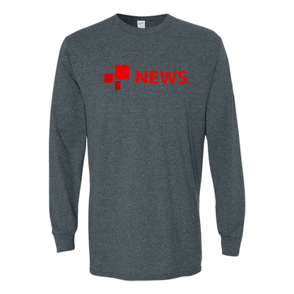 Men's BBC News Gildan Heavy Cotton Long Sleeve T-Shirt