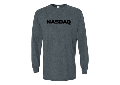 Men's Nasdaq Logo Gildan Heavy Cotton Long Sleeve T-Shirt