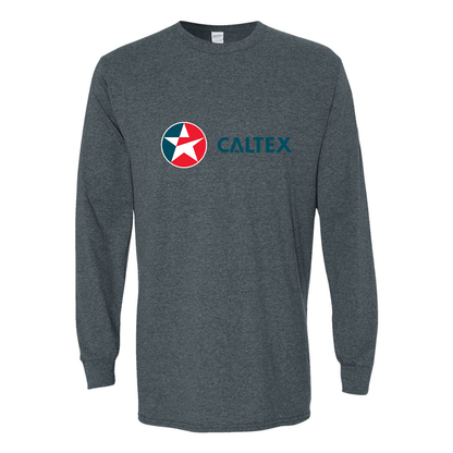 Men's  Caltex Gas Station  Gildan Heavy Cotton Long Sleeve T-Shirt