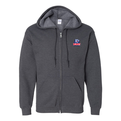 Men's  Belmont Bruins   Gildan  Heavy Blend Full Zip Hooded Sweatshirt
