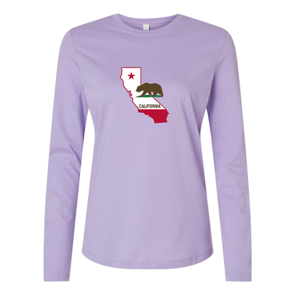 BELLA CANVAS  California Bear Map Jersey Long Sleeve Tee