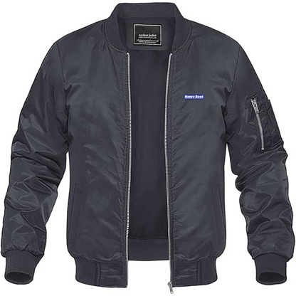 Men's Henry Boot Logo Lightweight Bomber Jacket Windbreaker Softshell Varsity Jacket Coat