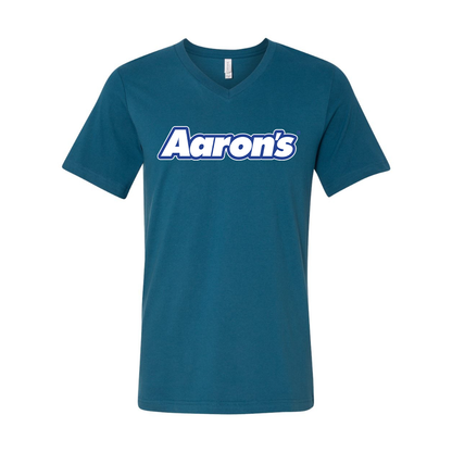 Aaron_s Logo BELLA  CANVAS - Jersey V-Neck T-Shirt