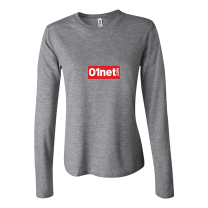 BELLA CANVAS Women’s 01net Logo Jersey Long Sleeve Tee