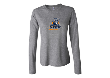 BELLA CANVAS Women’s UTEP Miners Jersey Long Sleeve Tee