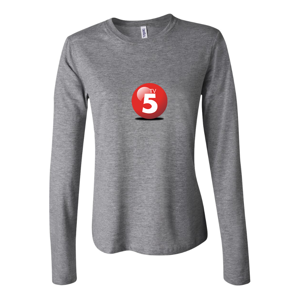 BELLA CANVAS Women’s ABC TV5 Logo Jersey Long Sleeve Tee