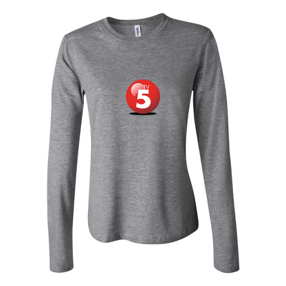 BELLA CANVAS Women’s ABC TV5 Logo Jersey Long Sleeve Tee
