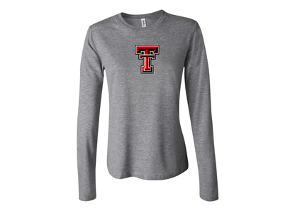 BELLA CANVAS Women’s Texas Tech Red Raiders Jersey Long Sleeve Tee