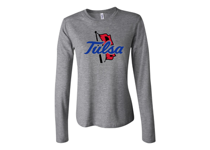 BELLA CANVAS Women’s Tulsa Golden Hurricane Jersey Long Sleeve Tee