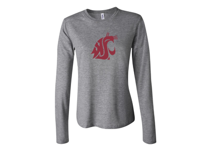 BELLA CANVAS Women’s Washington State Cougars Jersey Long Sleeve Tee