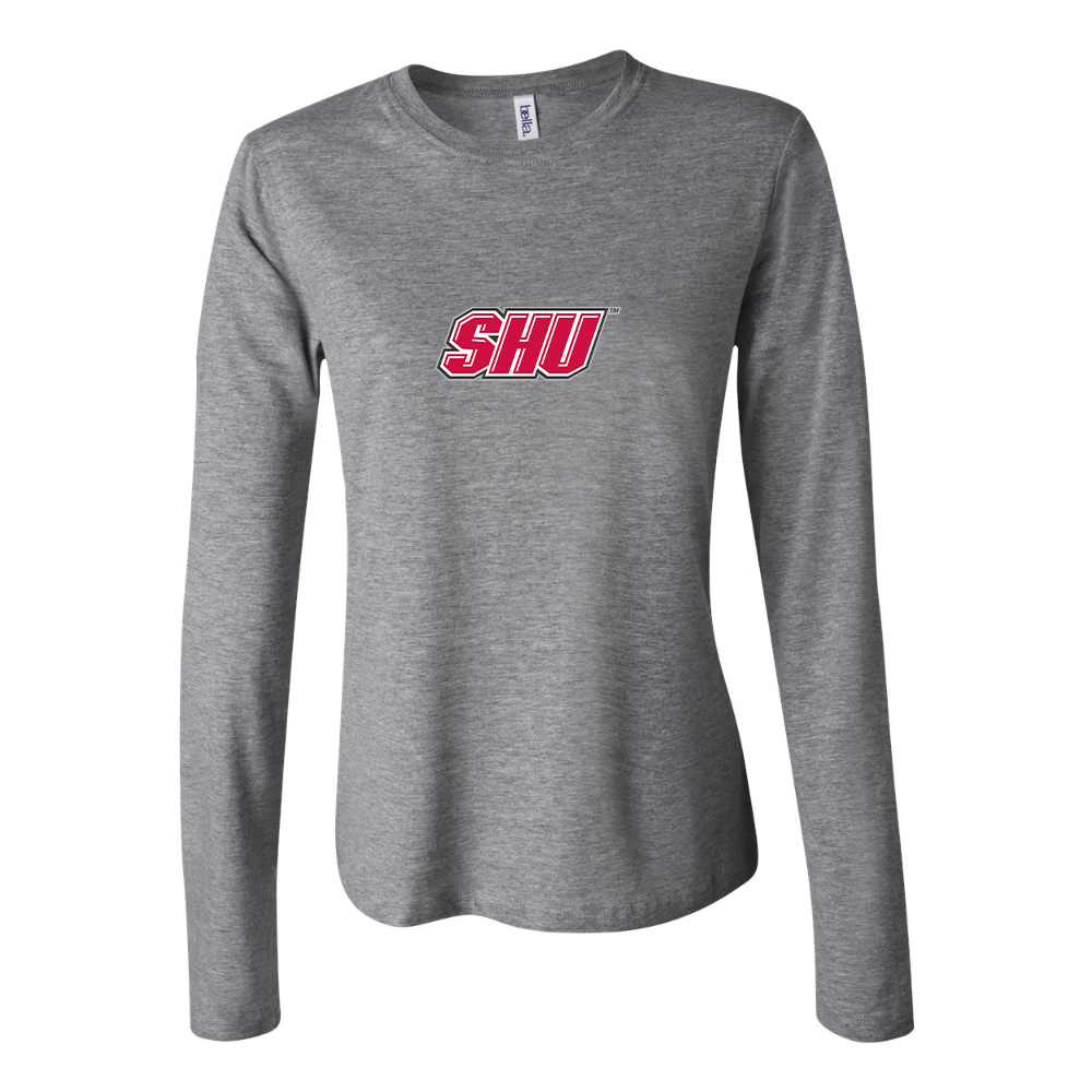 BELLA CANVAS Women’s Sacred Heart Pioneers Logo Jersey Long Sleeve Tee