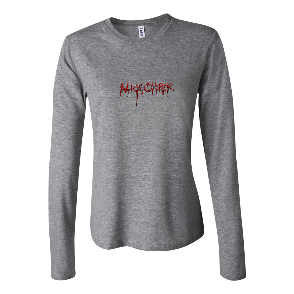 BELLA CANVAS Women’s Alice Cooper Logo Jersey Long Sleeve Tee