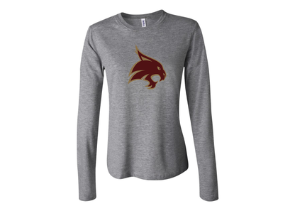 BELLA CANVAS Women’s Texas State Bobcats Jersey Long Sleeve Tee
